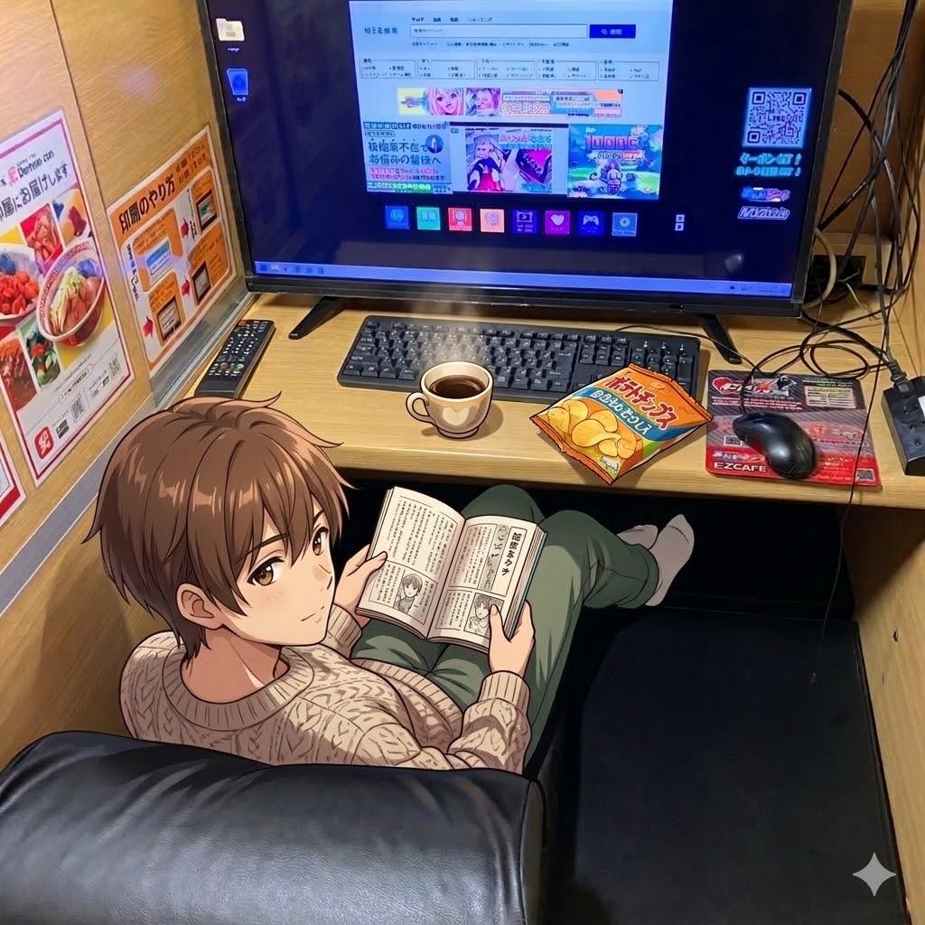 上野で足を伸ばして休憩！まんがランドのフラット席が快適すぎる