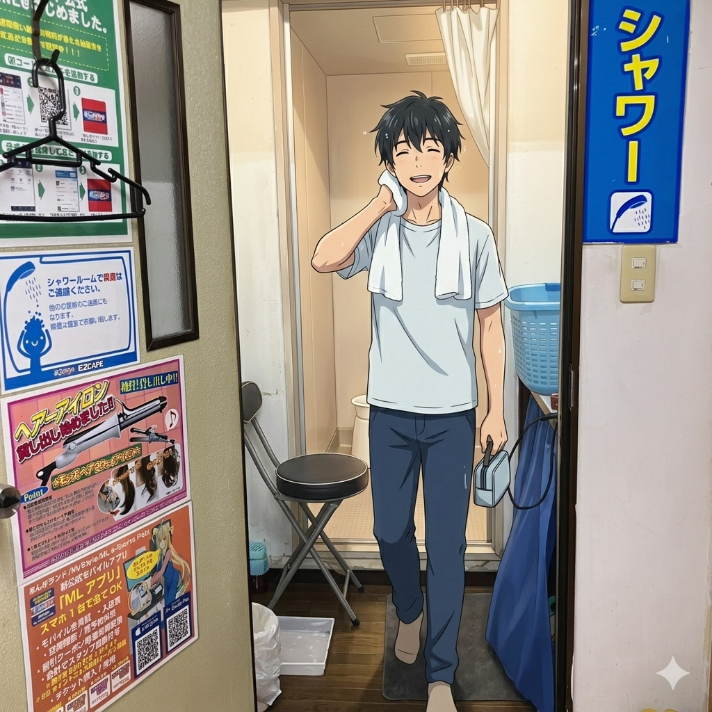 手ぶらでOK！錦糸町駅近でシャワー＆ヘアアイロン貸出無料