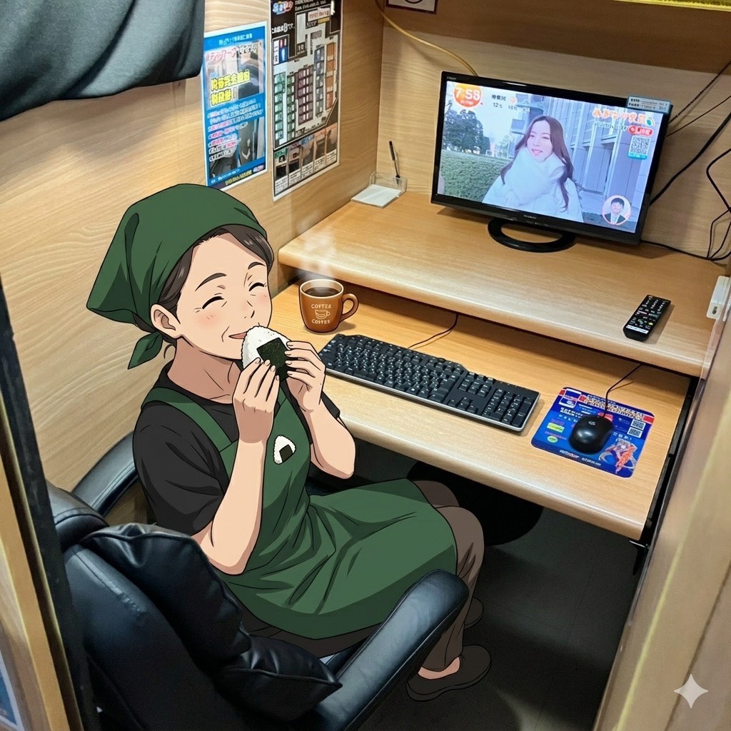 誰にも気を遣わない昼休み。金町のリクライニング席で一人時間