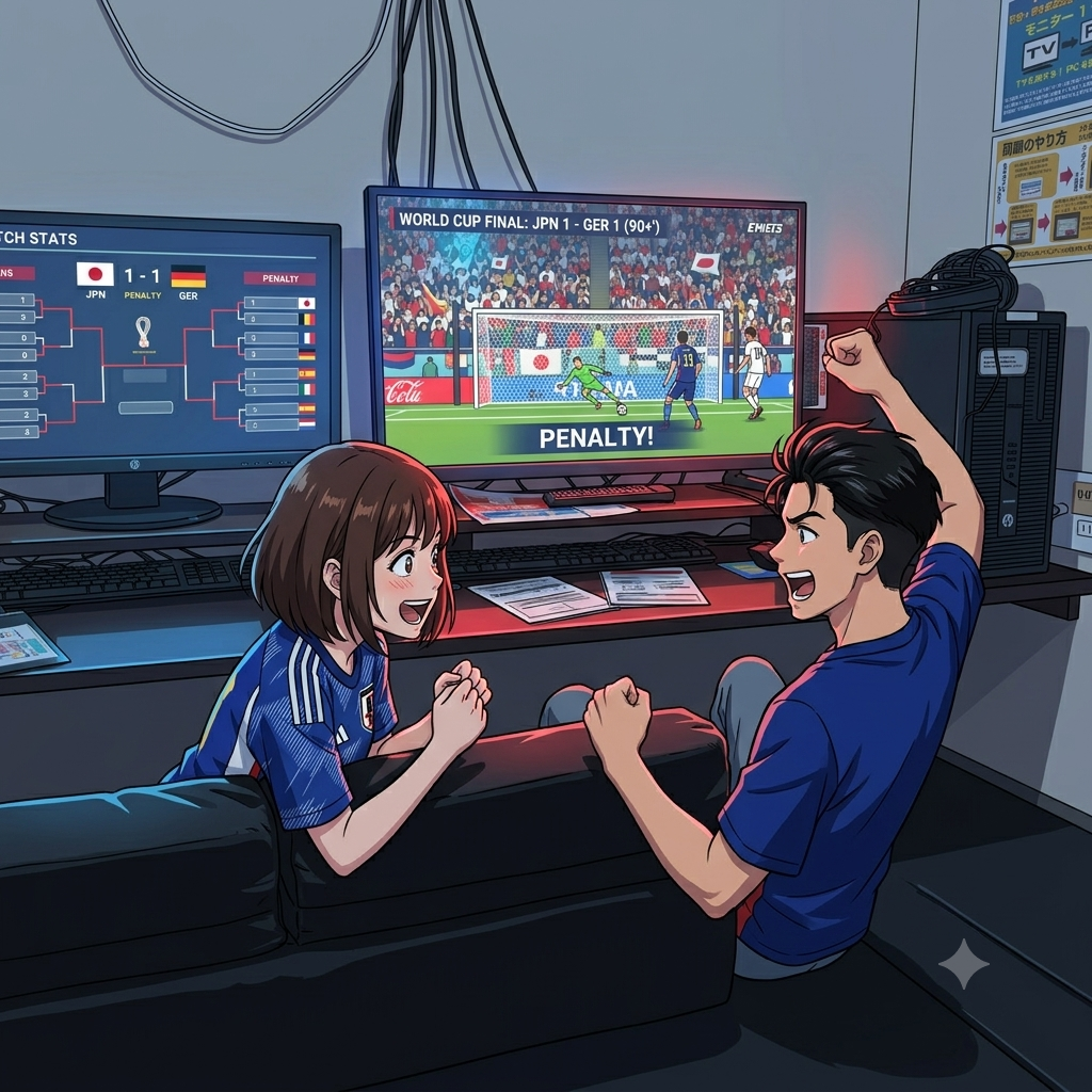 六本木のネカフェでW杯観戦！決勝・準決勝を個室で大興奮